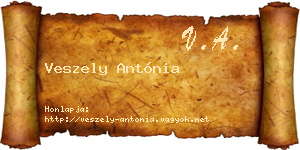 Veszely Antónia névjegykártya
