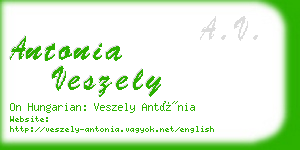antonia veszely business card